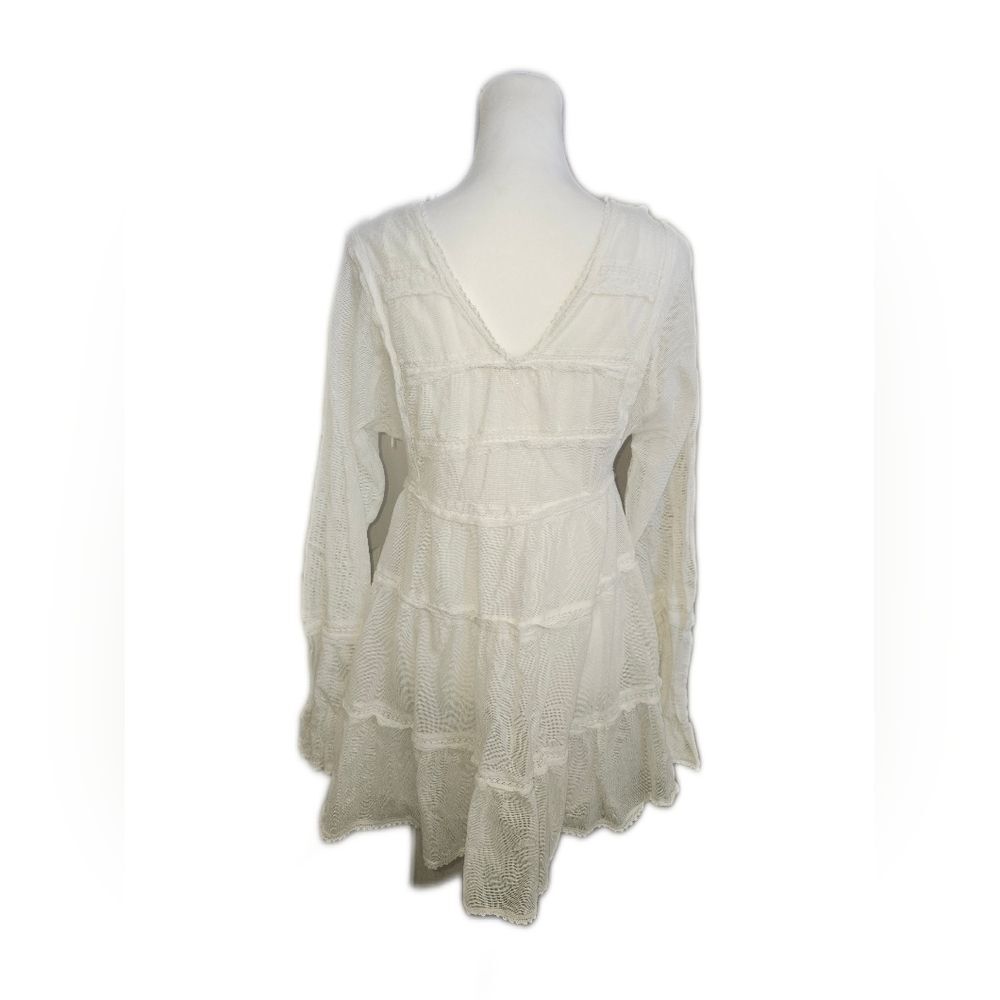 Free People Berlin Trapeze Minidress Pebble Cream, Cotton/Rayon, S
